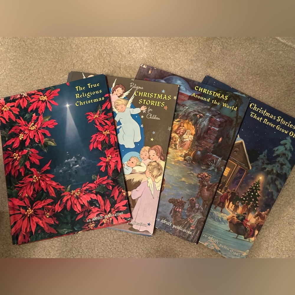 Vintage Christmas Holiday Story Books Set of 4